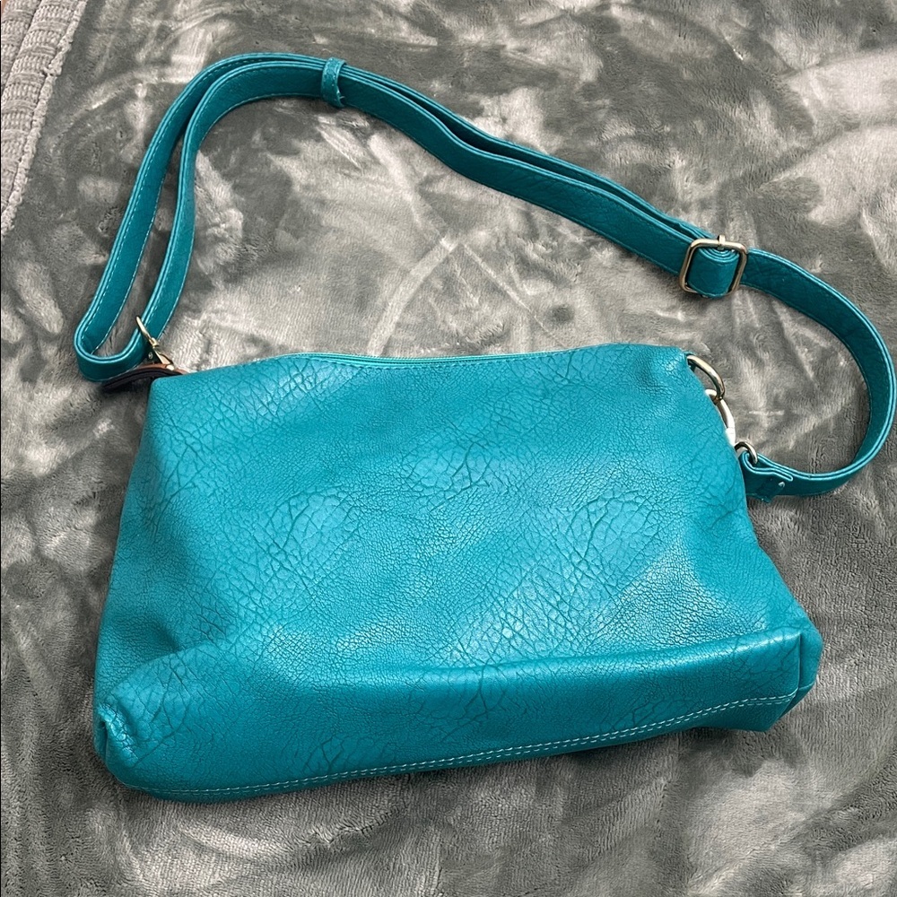 Elegant Blue Women's Shoulder Bag